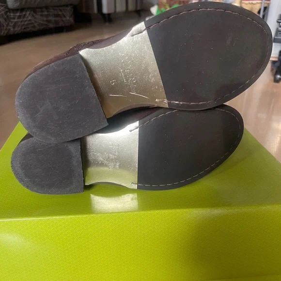 TED BAKER LONDON Combat Lace up Boots / Distressed Brown Leather / Size 7 - Picture 9 of 12